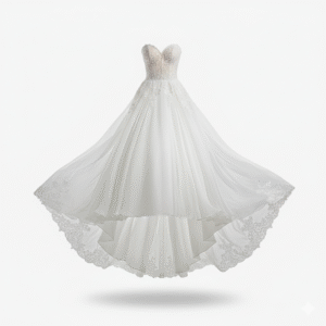 robe de mariée avec une traîne